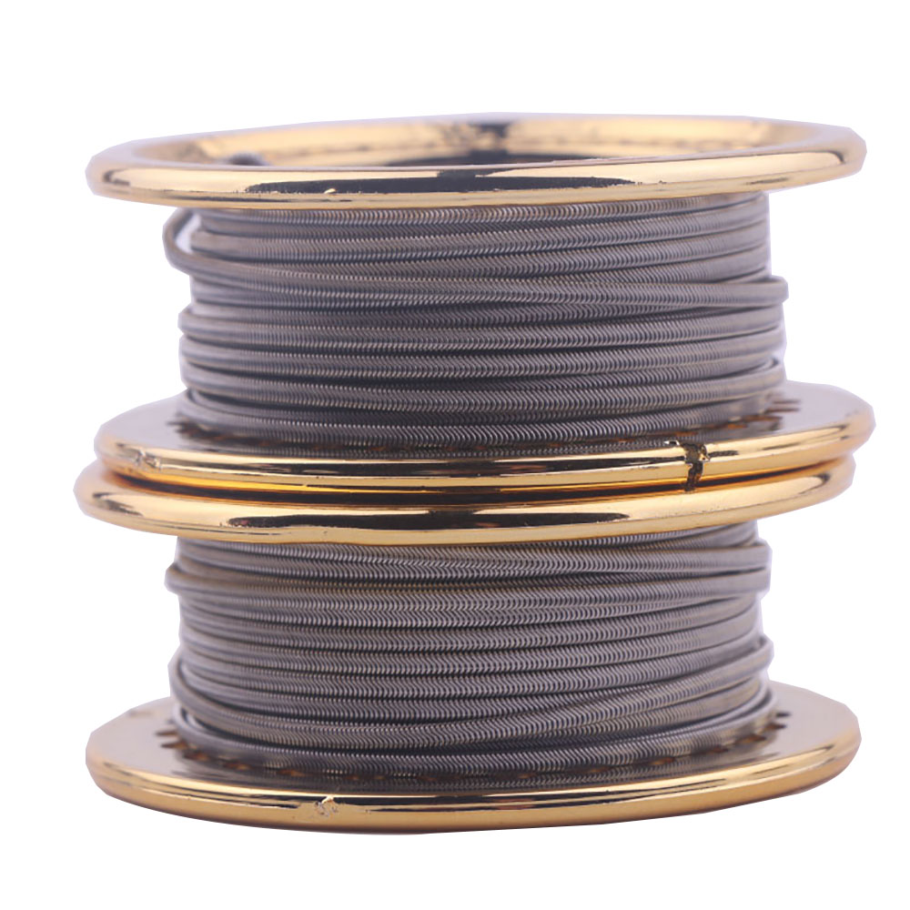 Clapton Wire Pre Built - Xfkm 5m/rolo ni80/a1/ss316l estrangeiro v2 fio