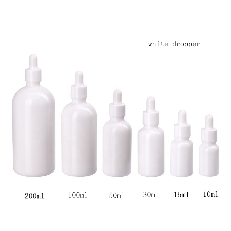 Juice Bottle Dropper - Porcelana branca Garrafas conta-gotas de vidro