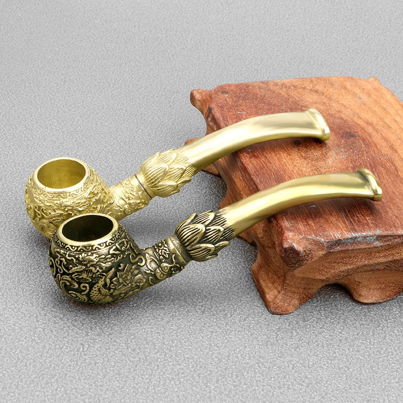 Vape Decoration - Antigo esculpido à mão carpa tubo