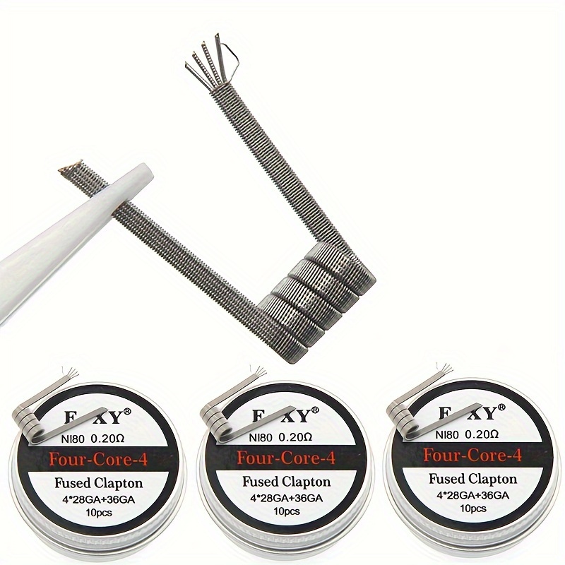 Coil Building Kit - 10 pçs/caixa, bobinas clapton fundidas de