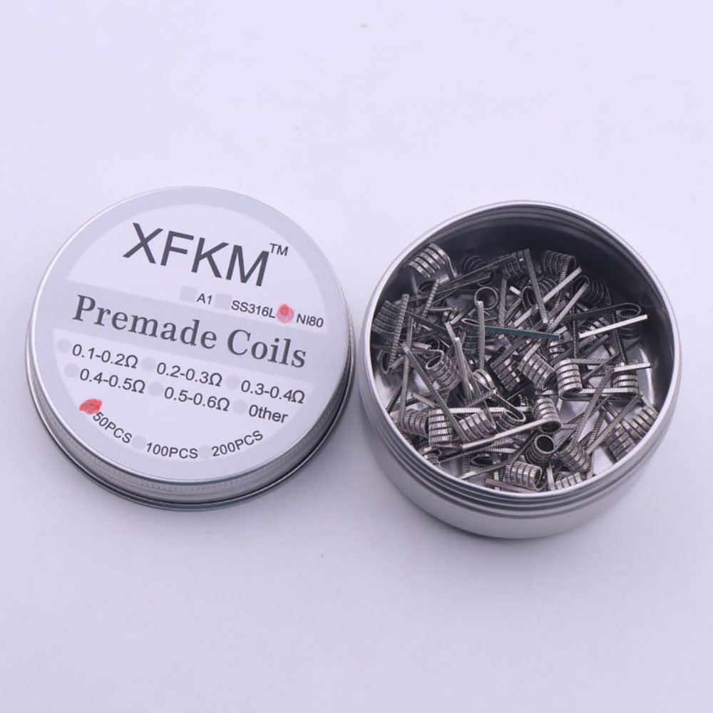 Clapton Wire Pre Built - Ni80 50/100 pré-construído diâmetro interno 3mm