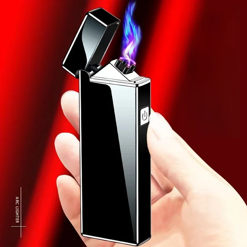 Vape Accessory - Isqueiro eletrônico Windproof, Duplo Arco Pulso,