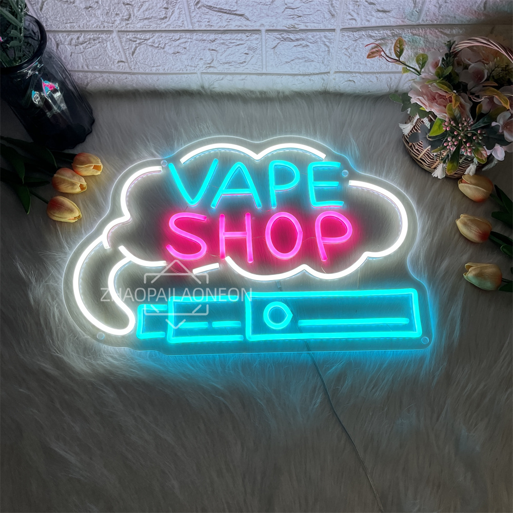 Vape shop led sinal de néon pa - Vaping Shop avaliação e preço