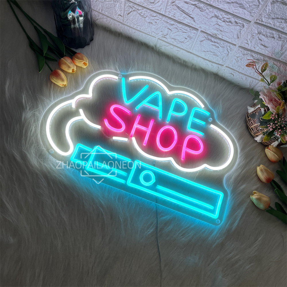 Vape shop led sinal de néon pa - Vaping Shop avaliação e preço
