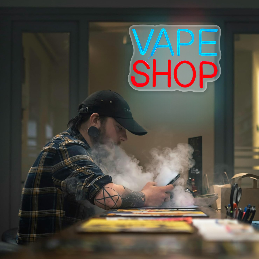 Vape shop sinal de néon para d - Vaping Shop avaliação e preço