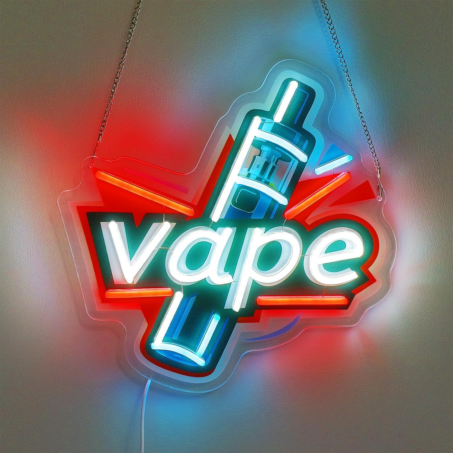 Letreiro Neon Vape USB com LED - Vaping Store avaliação e preço