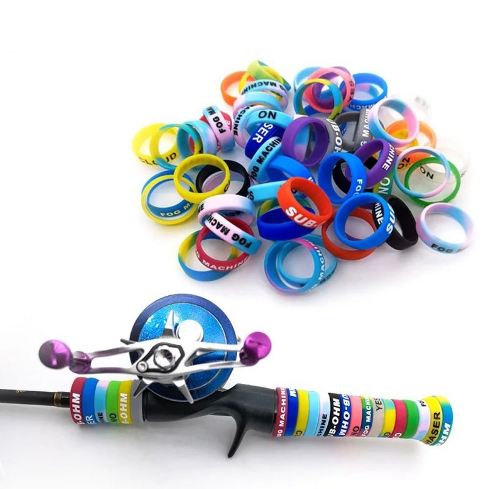 10 pçs anti-skid vara de pesca - Vape Band Silicone avaliação e preço