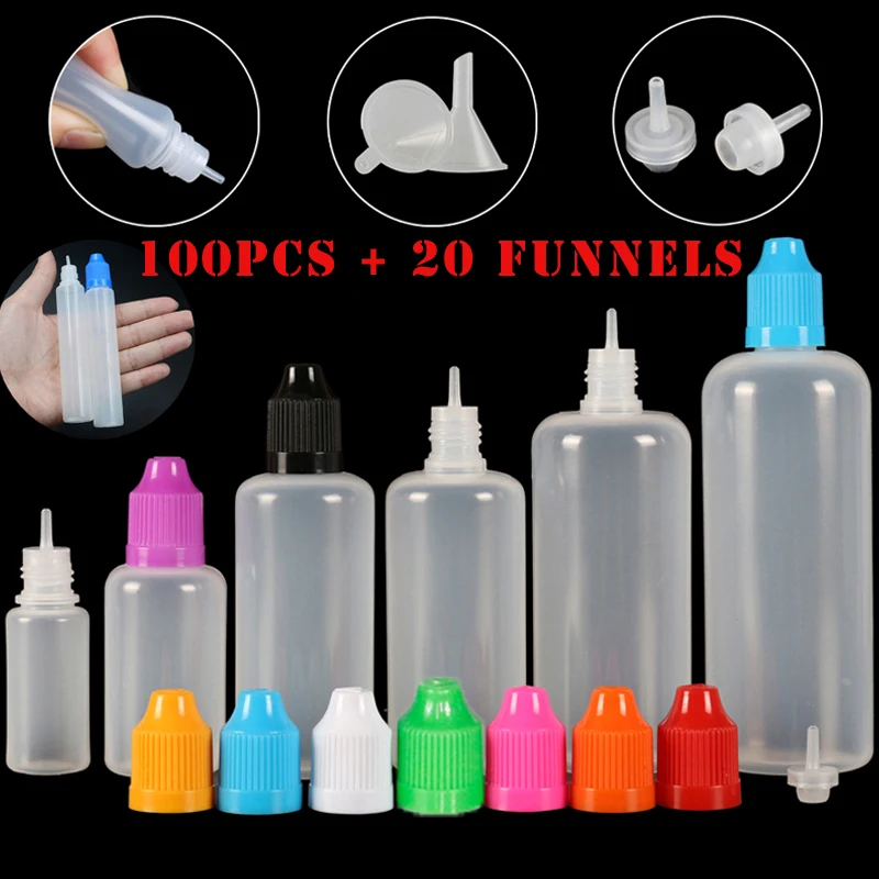 100 peças 3/5/10/15/20/30/50/1 - Juice Bottle Dropper avaliação e preço