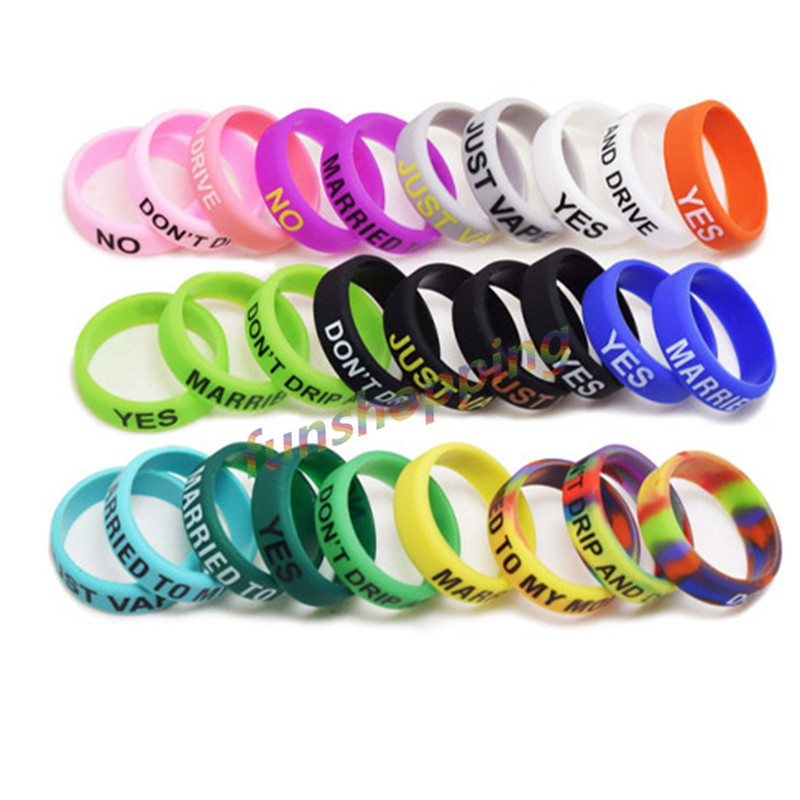 10 pçs/lote multi-color anel a - Vape Band Silicone avaliação e preço