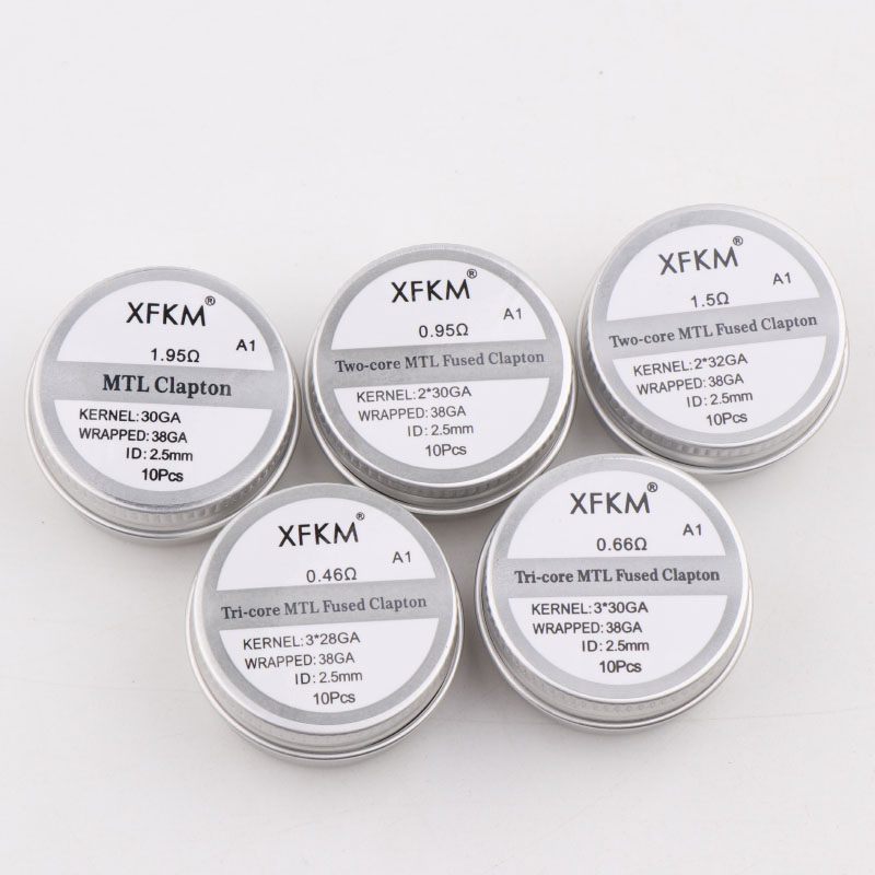 Xfkm-bobinas premade para mod, - Clapton Wire Pre Built avaliação e preço