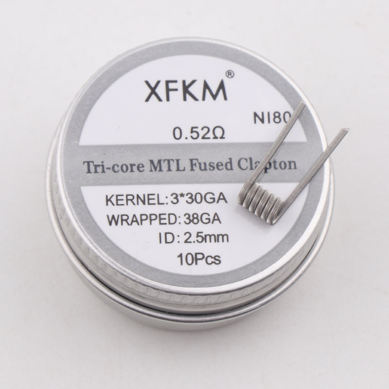 Xfkm-bobinas premade para mod, - Clapton Wire Pre Built avaliação e preço