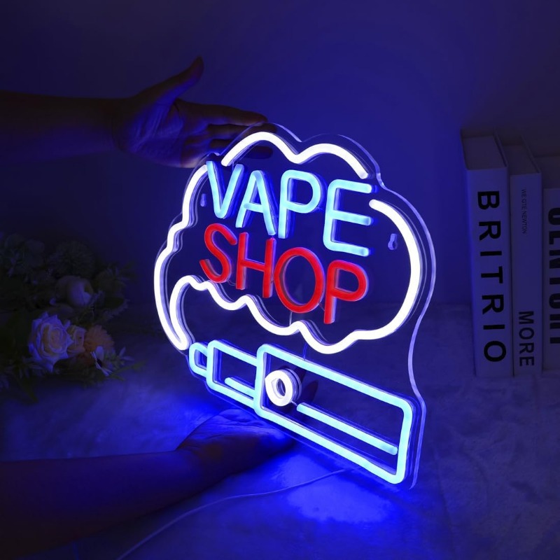Led vape shop fumaça sinal de  - Vaping Store avaliação e preço