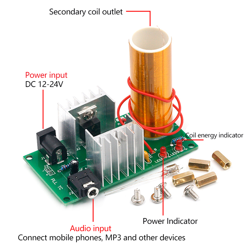 Mini bobina de tesla diy kit e - Coil Building Kit avaliação e preço